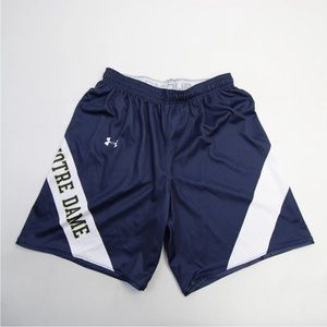 Under Armour Navy and White Athletic Shorts with Side Panel Logo